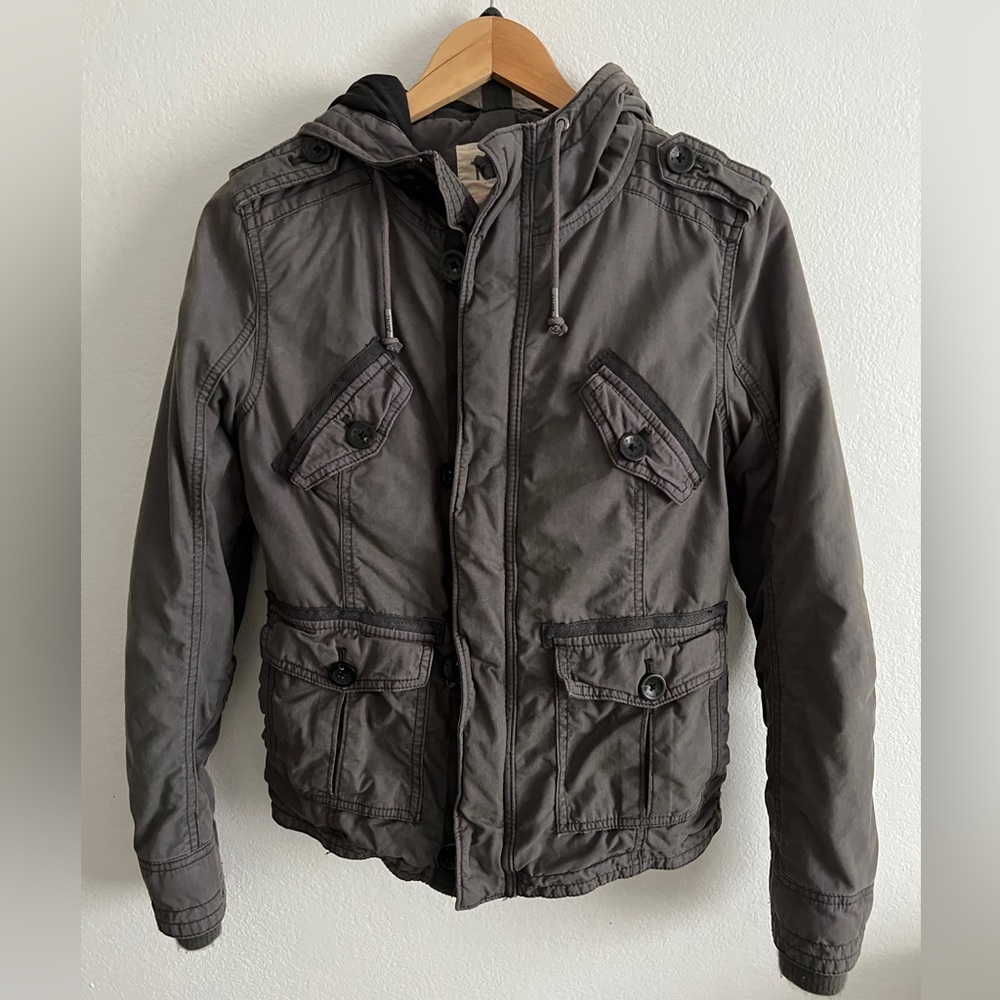 Aritzia TNA grey platoon jacket SZ SMALL